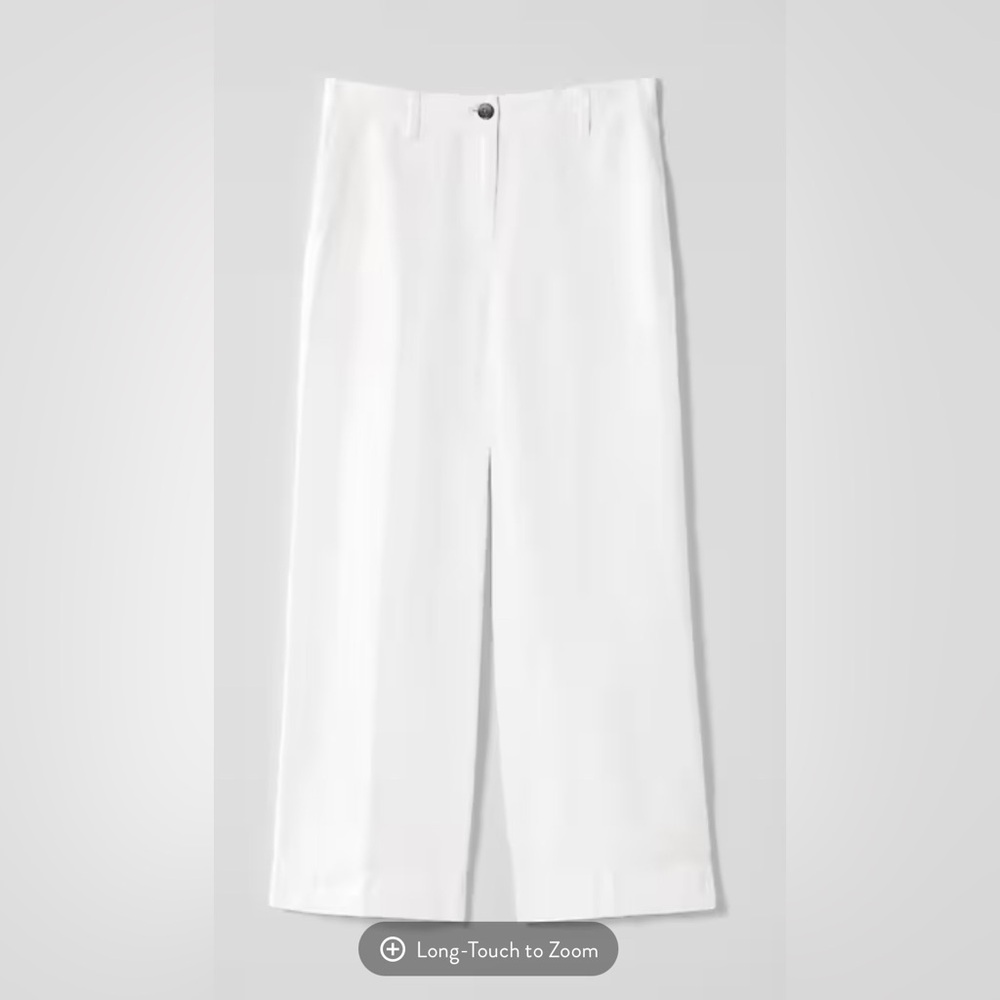 Linen Creased-Front Wide-Leg Pants